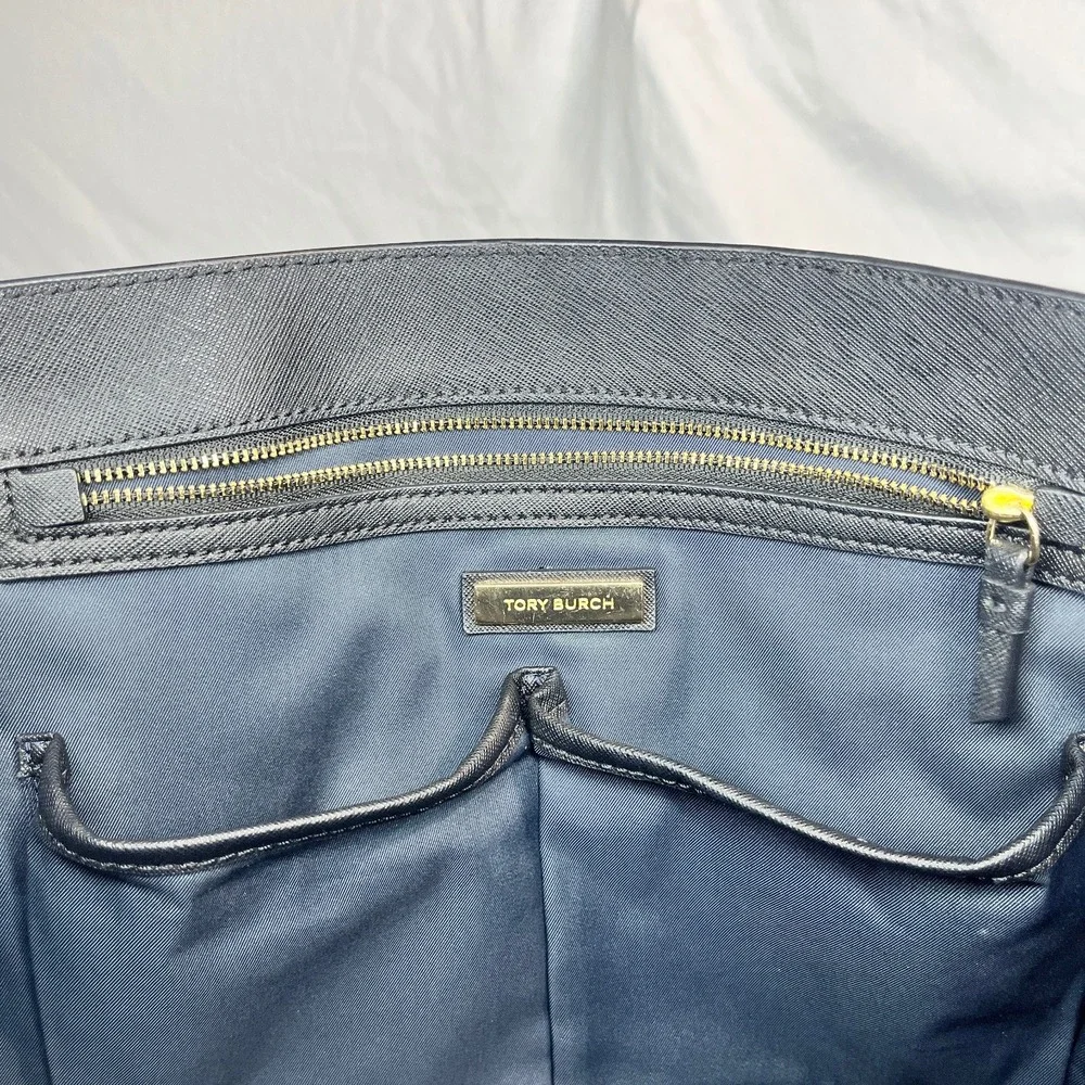 Tory Burch Tote Bag Black Saffiano Leather Shoulder Bag‎ Work Travel